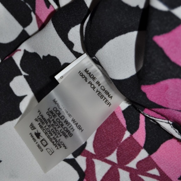 VINCE CAMUTO Shadow Floral High Low Button Down Blouse sz L Petite Women's Top - Picture 6 of 8